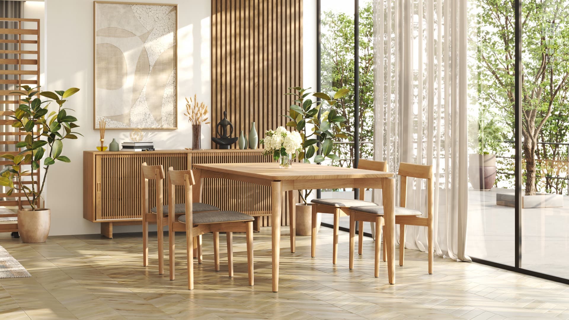 Caro Dining Table 180cm with Chairs - Set