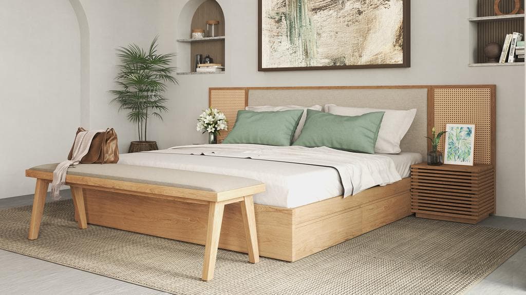 Elsa Long Headboard with Clay King - Bedroom Set