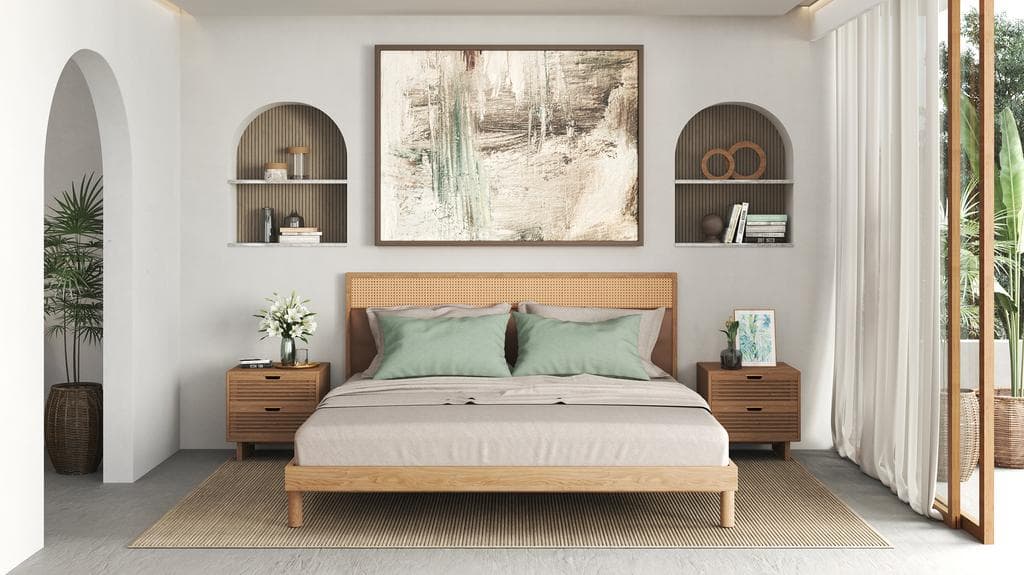 Elsa Small Headboard with Cory Queen Bed