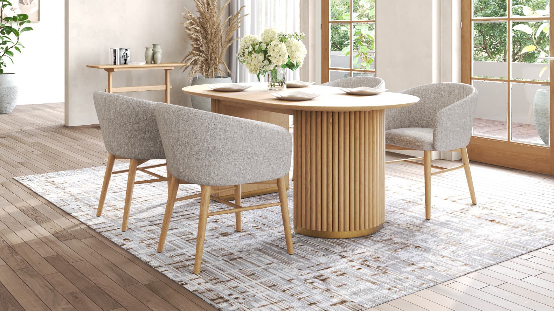Morison Recta Dining Table 180cm with Sia Chairs - Set