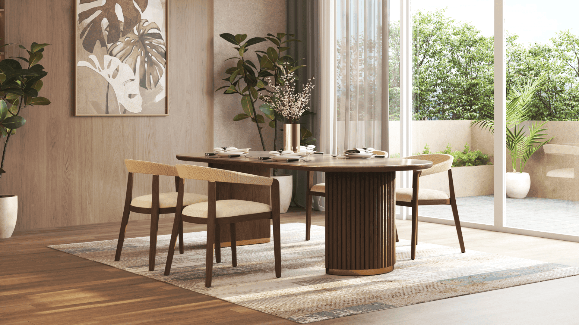 Morison Recta Dining Table 240cm Sintered Stone with Zade Chairs - Set