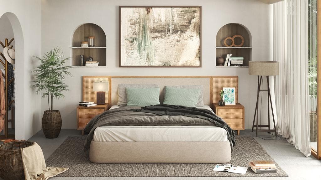 Elsa Long Headboard with Nash Queen - Bedroom Set