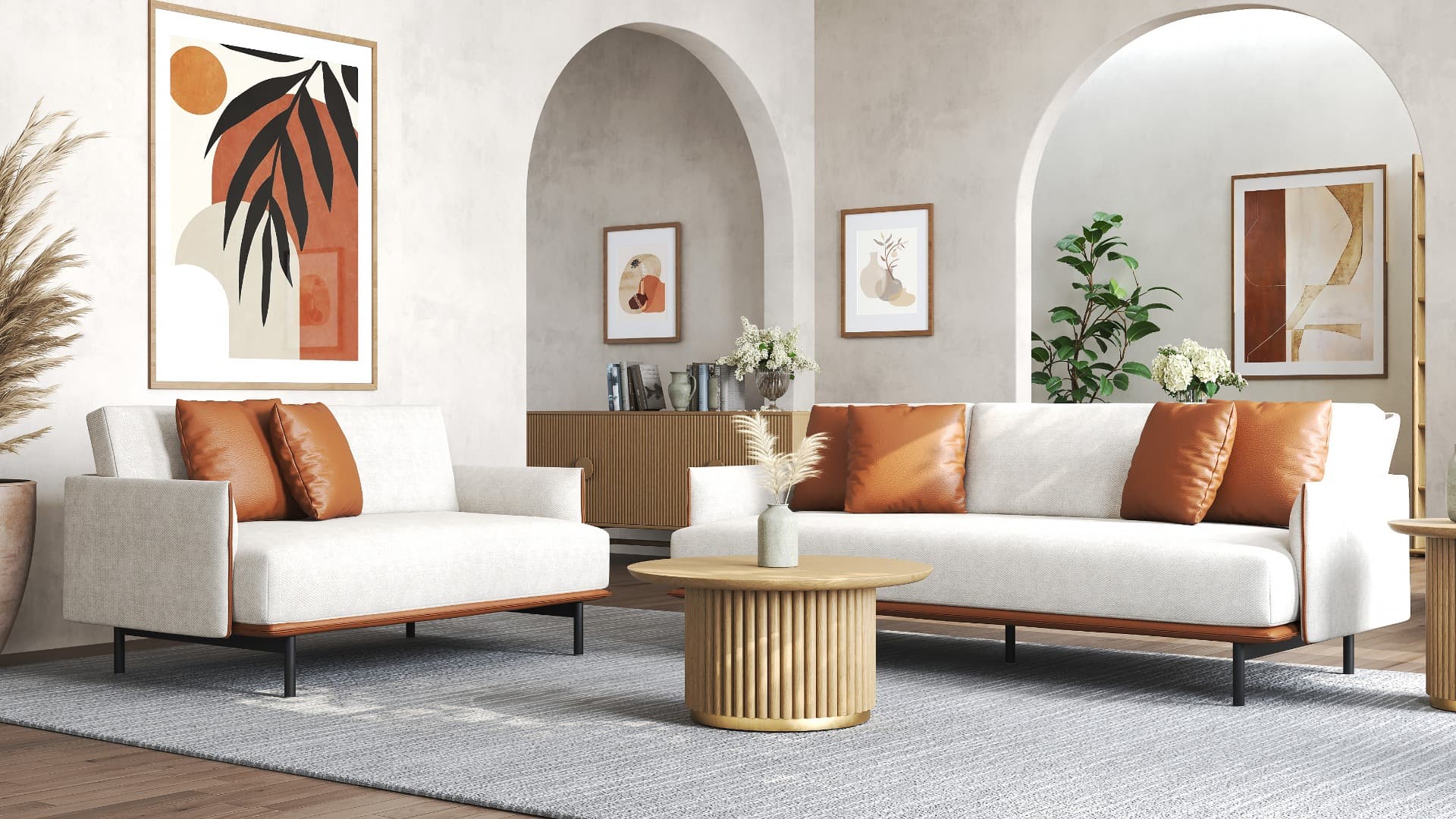 Villas Sofa with Morison Central Table - Set