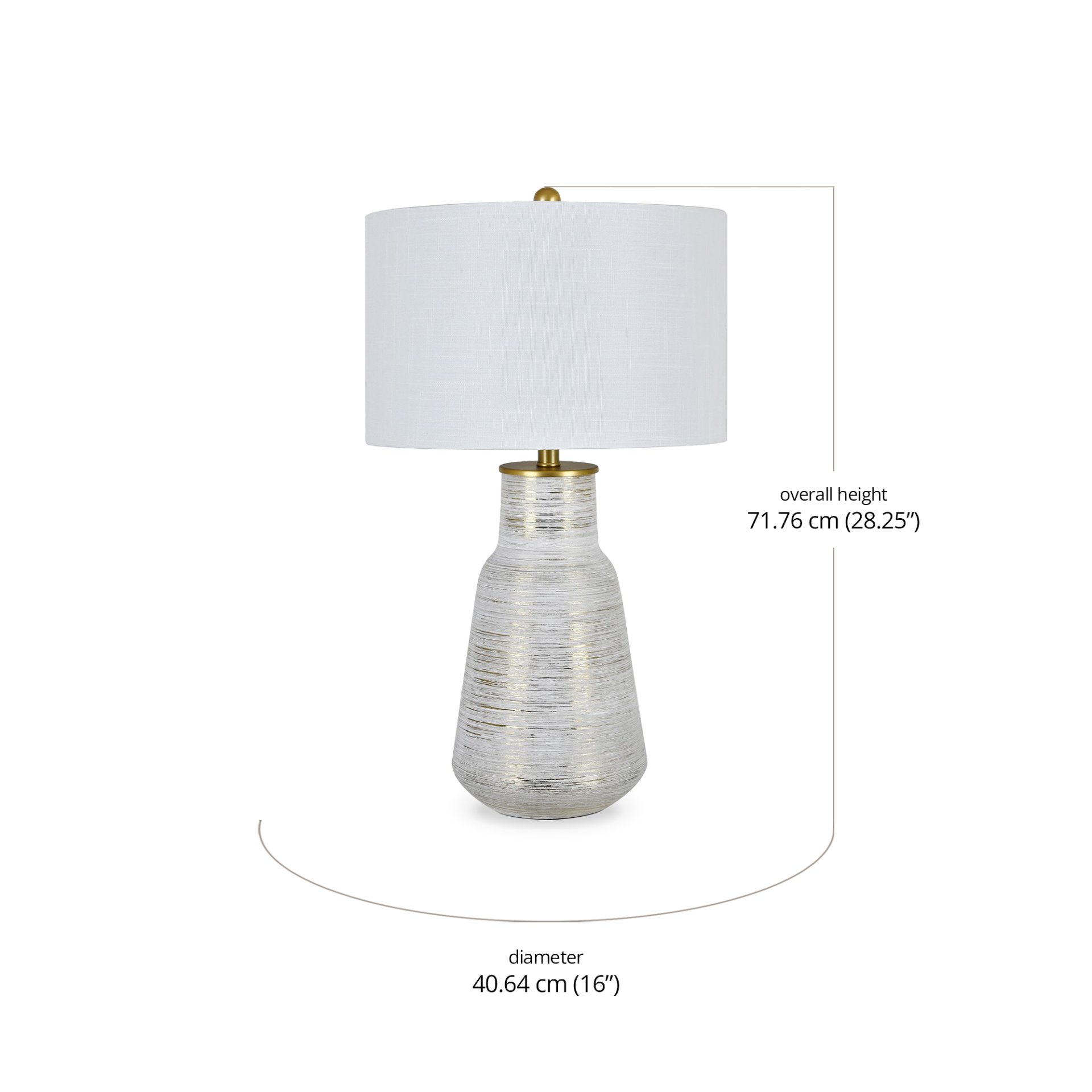 Albella Urn Table Lamp dimensions