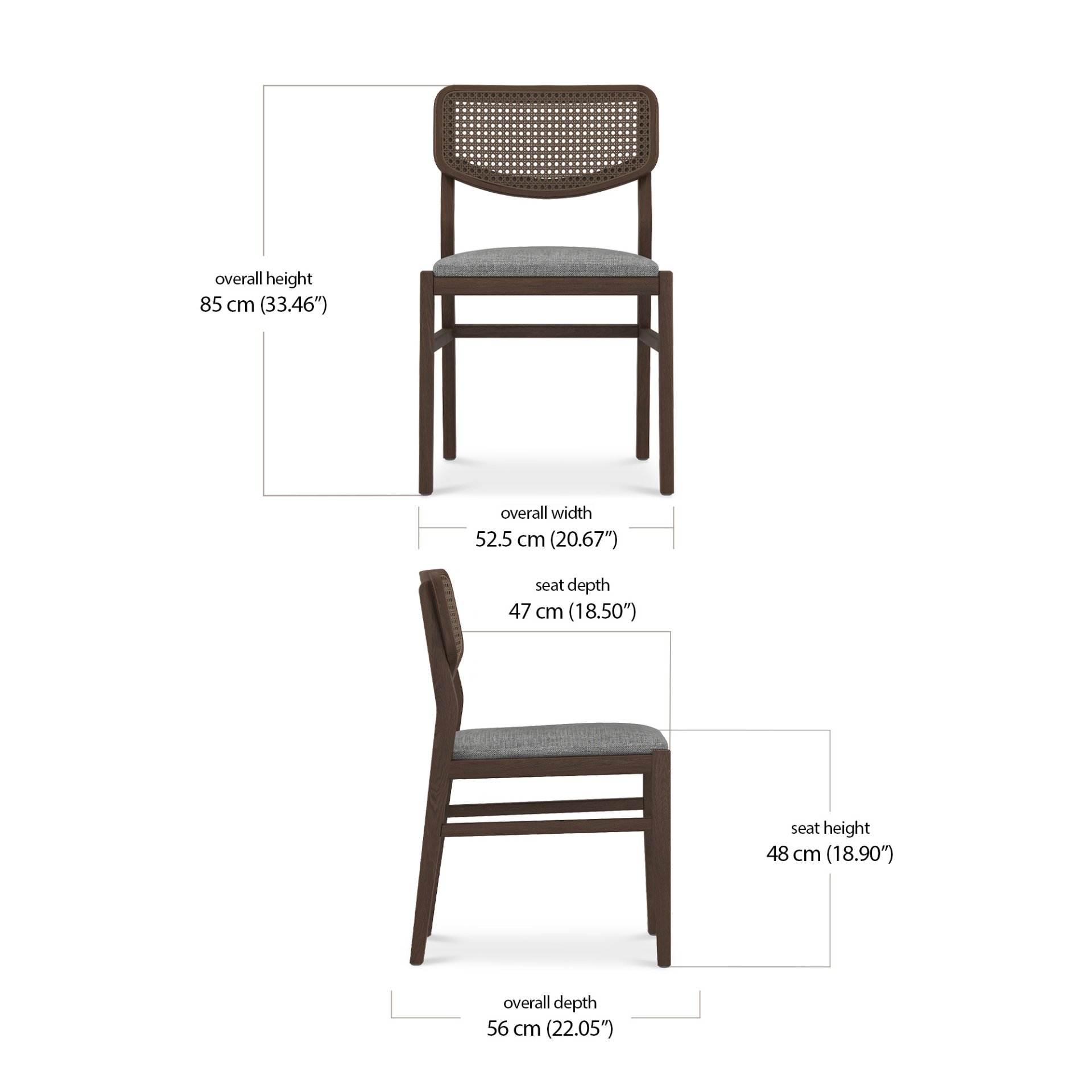 Aldo Dining Chair dimensions