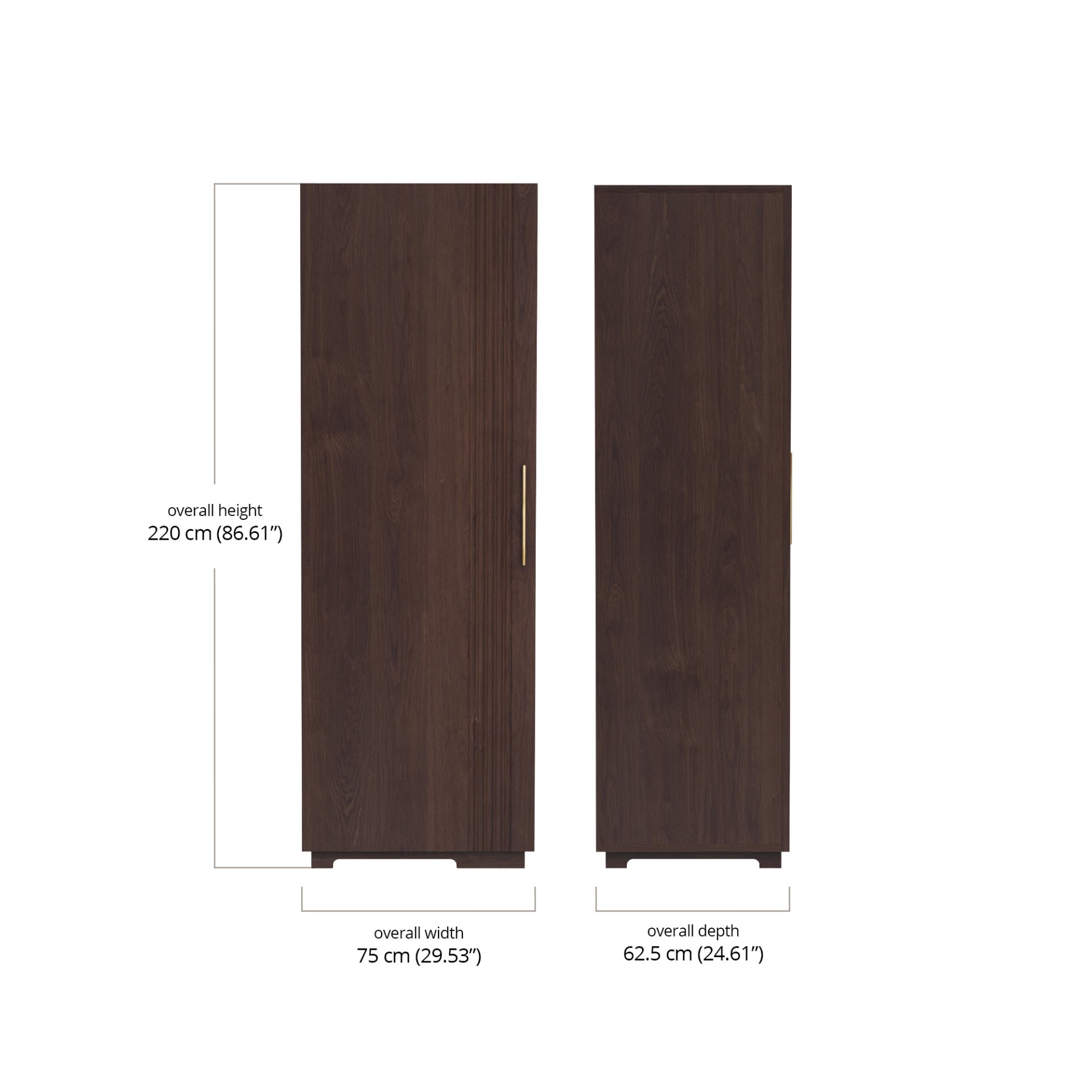 Alea Wardrobe Middle Module dimensions