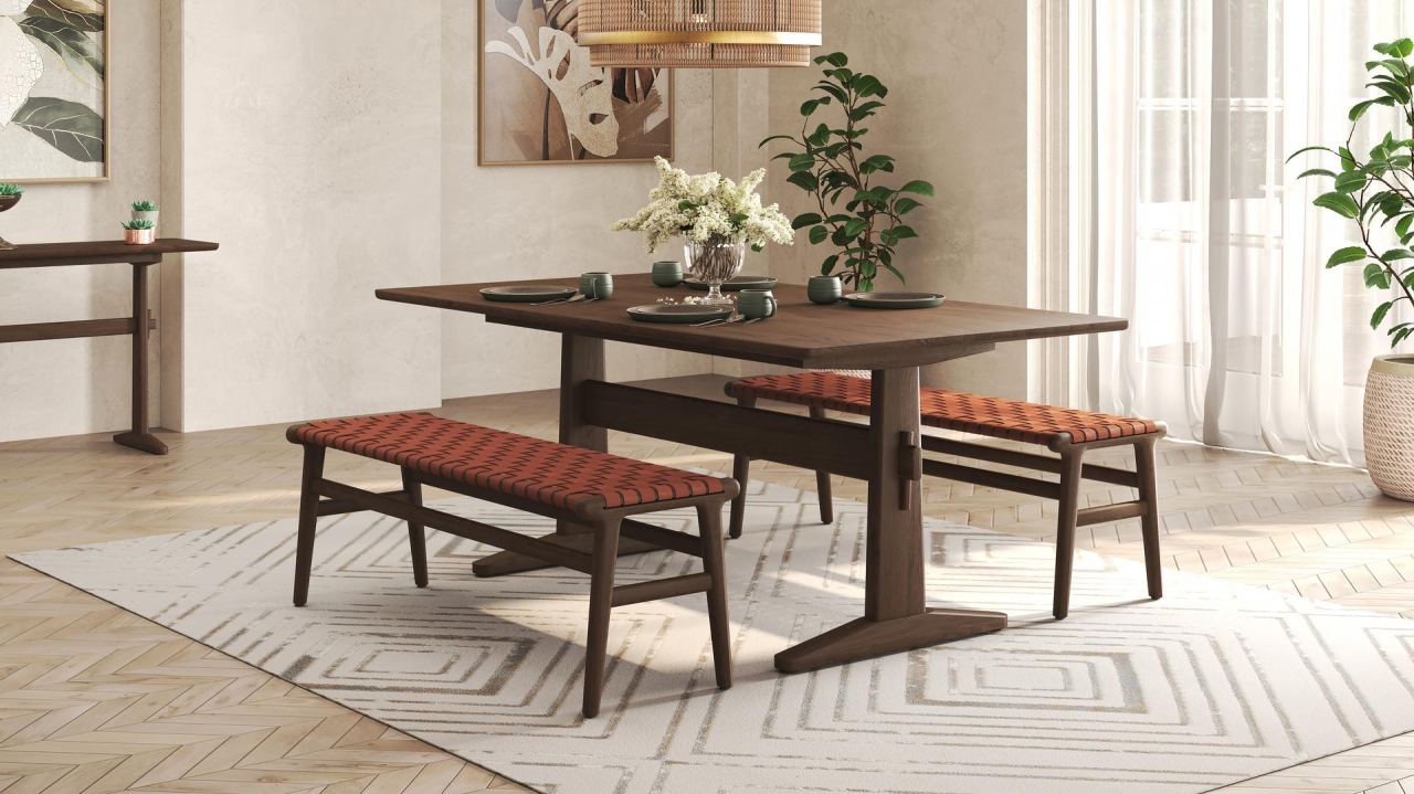 Arco Dining Bench, in a room