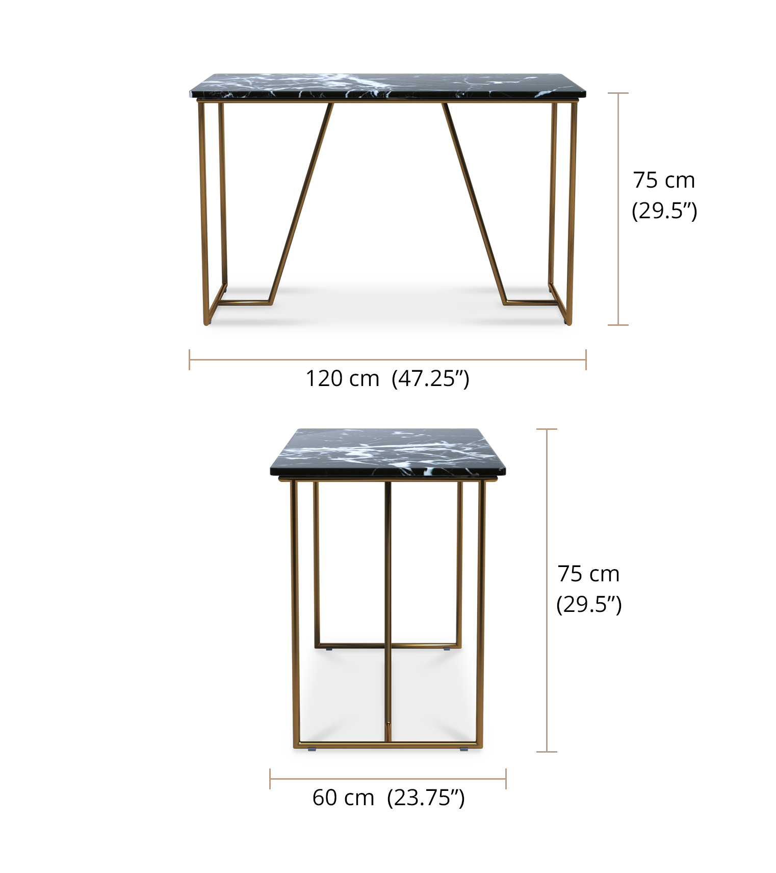 Astal Console Table dimensions