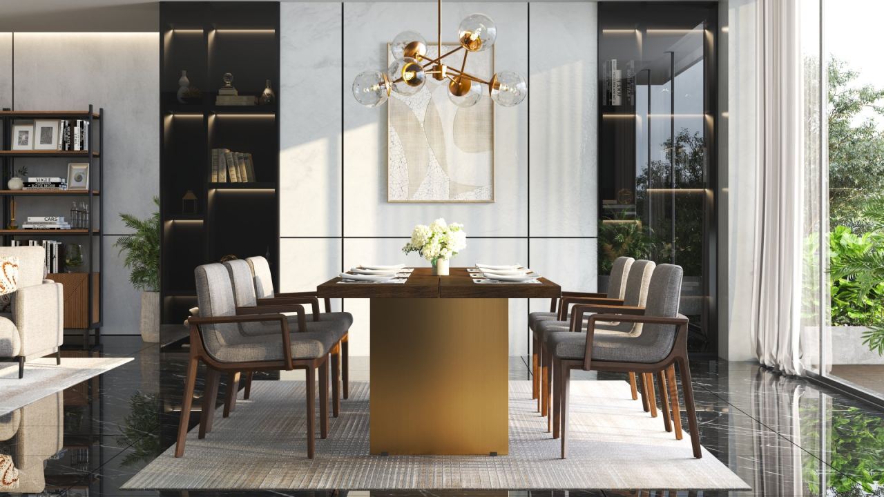 Aysel Dining Table 240 in a furnished room