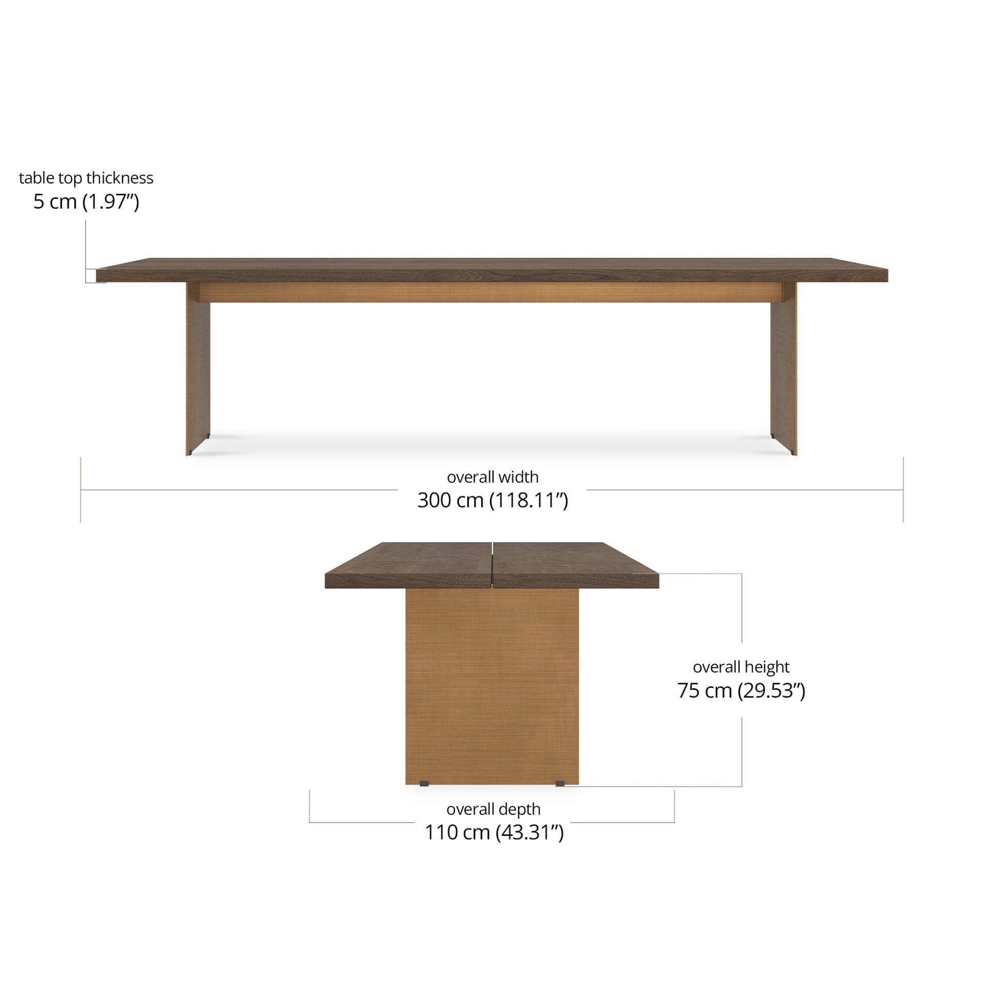Aysel Dining Table 300 dimensions