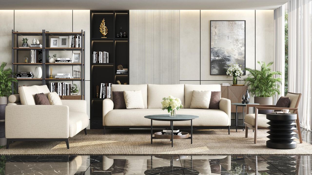 Bay Side Table, in a room