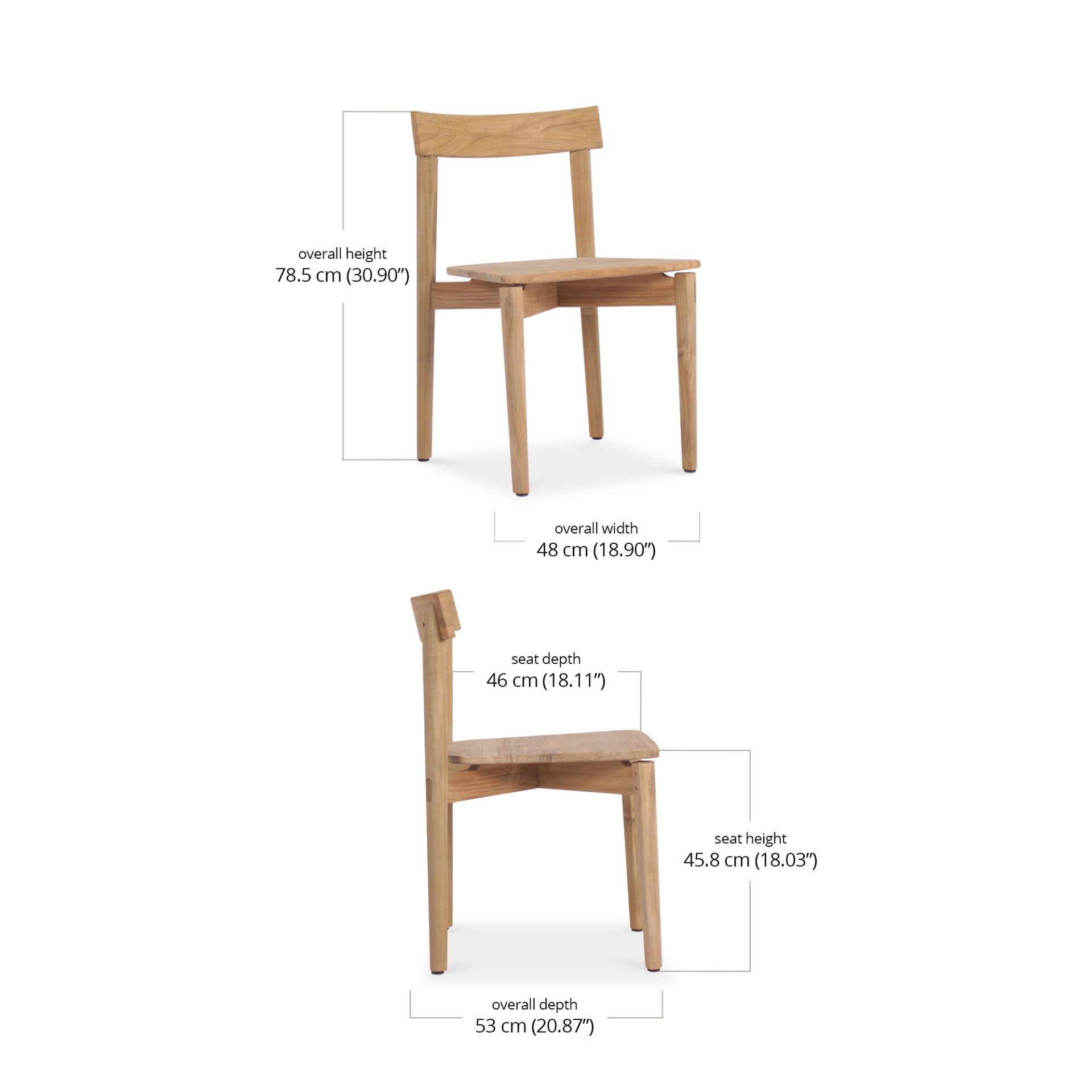 Caro Chair dimensions