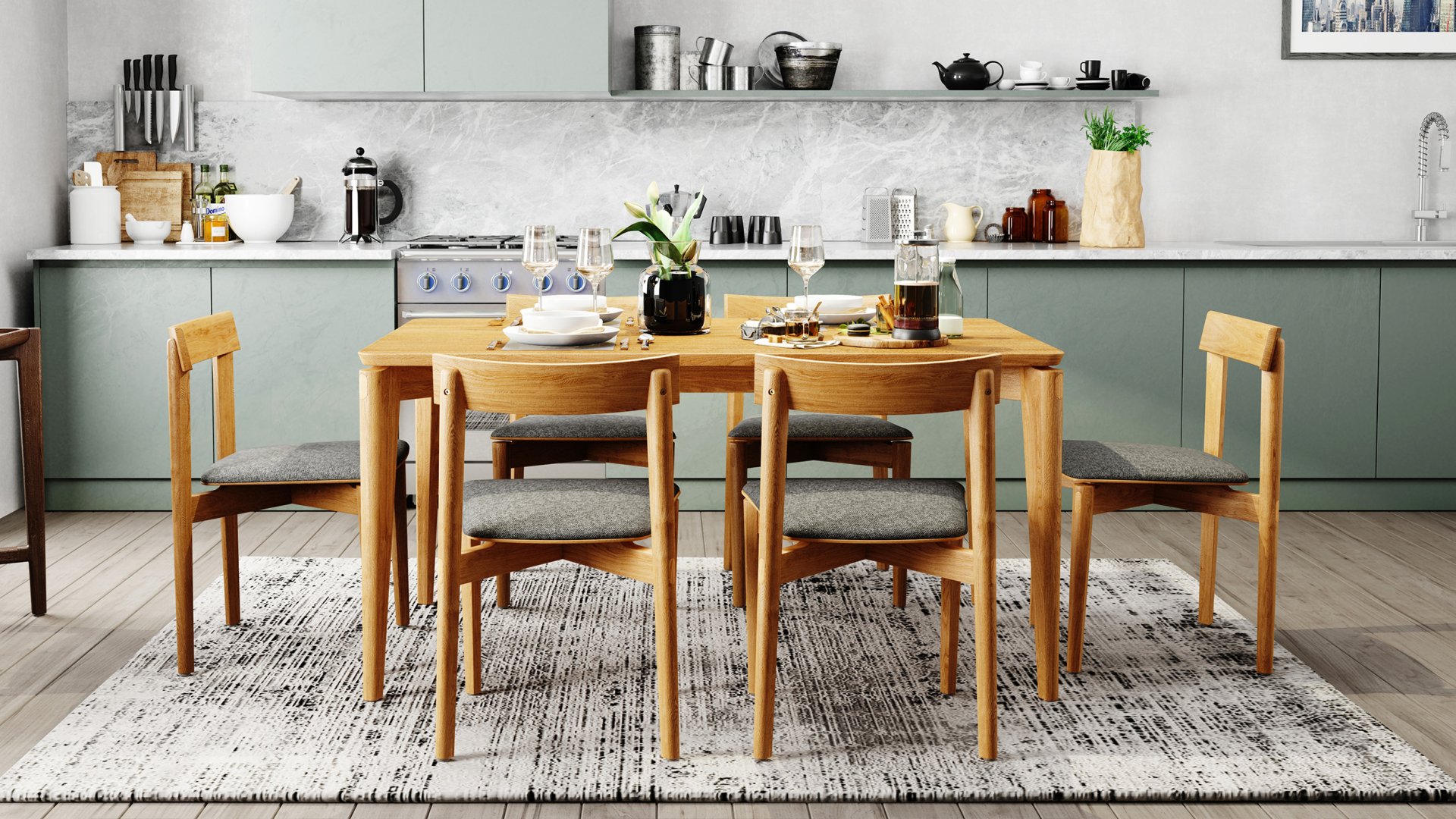 Indoor Teakwood in a room