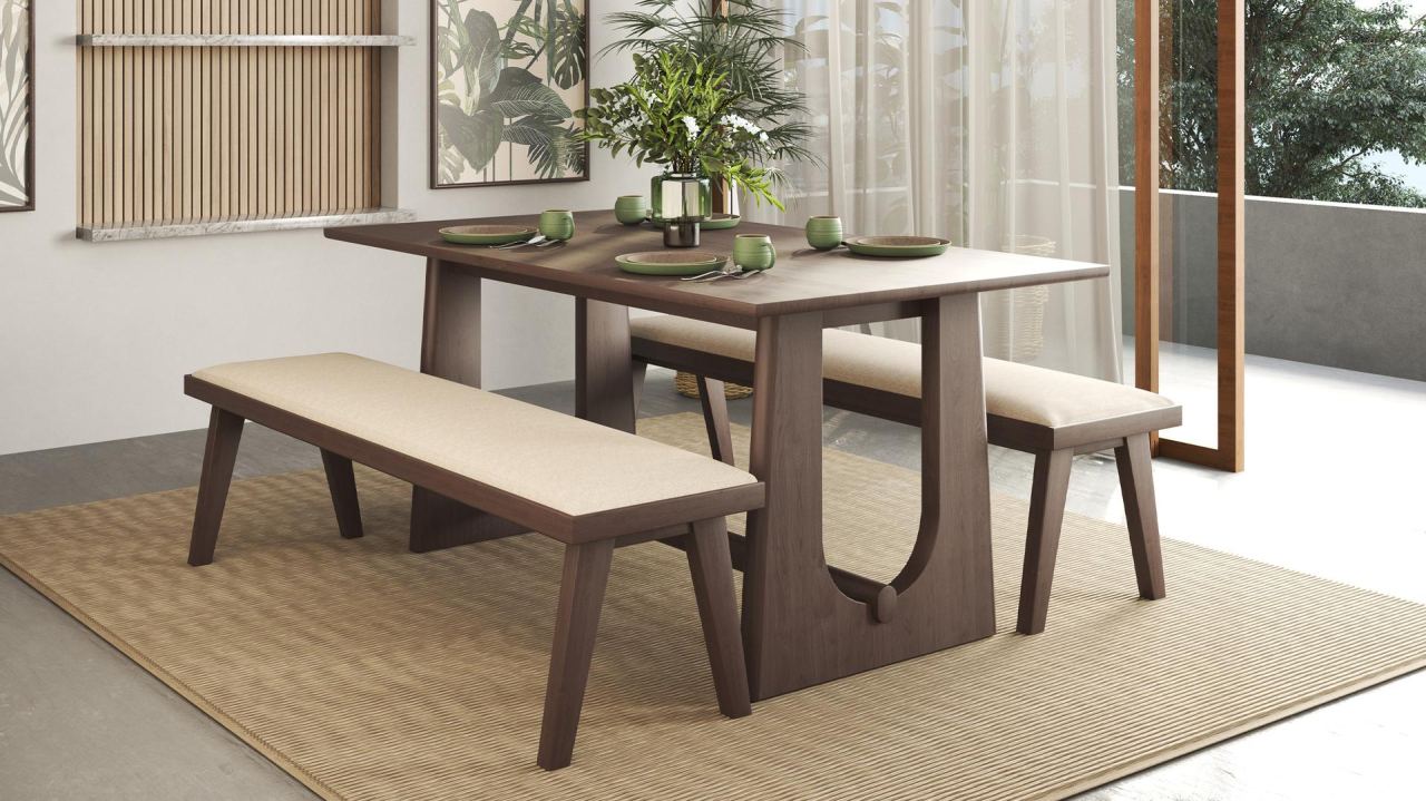Chester Dining Bench, in a room
