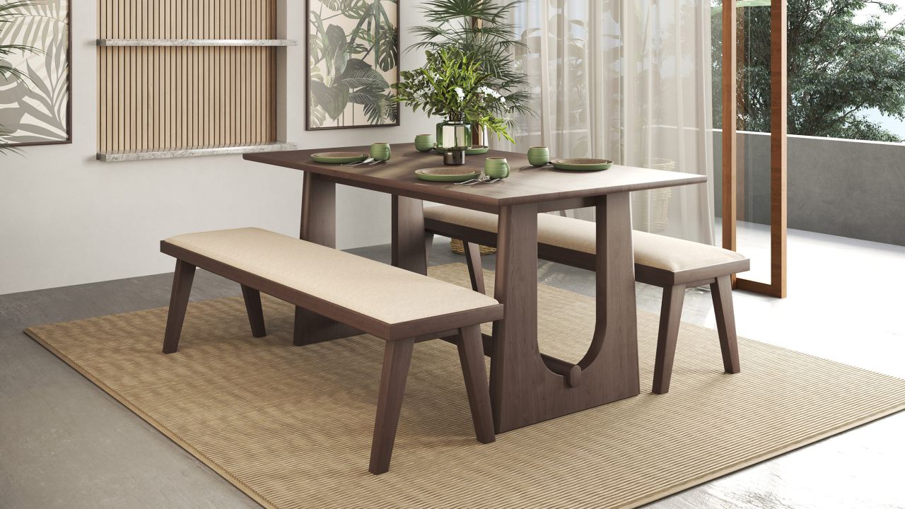 Chester Dining Bench, in a room