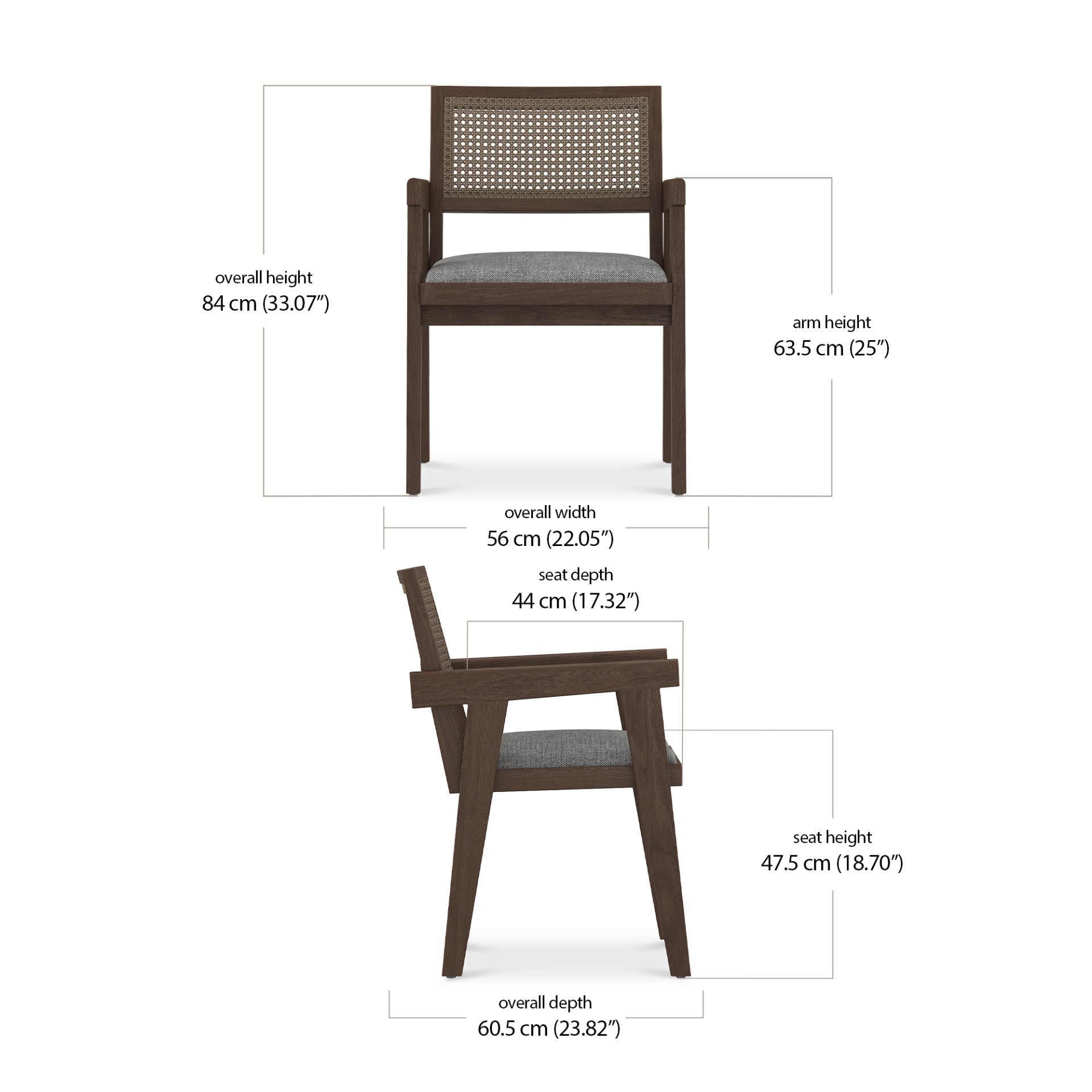 Chester Dining Chair dimensions