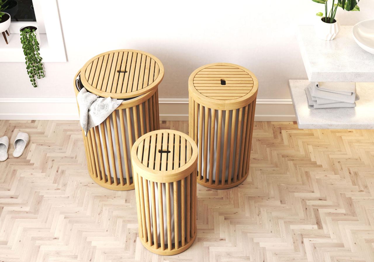 Circa Laundry Basket - Small, in a room
