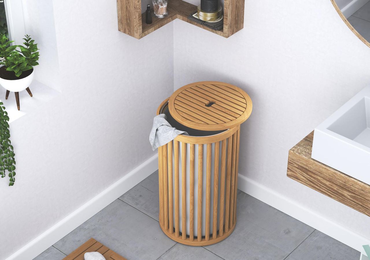 Circa Laundry Basket - Small, in a room