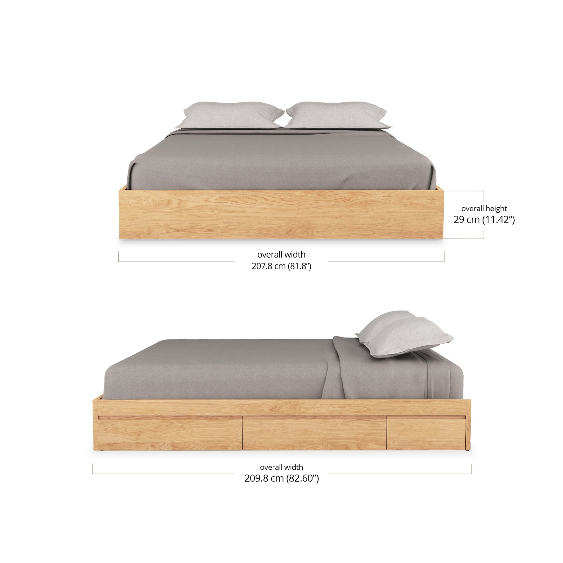 Clay Super King Bed Base dimensions