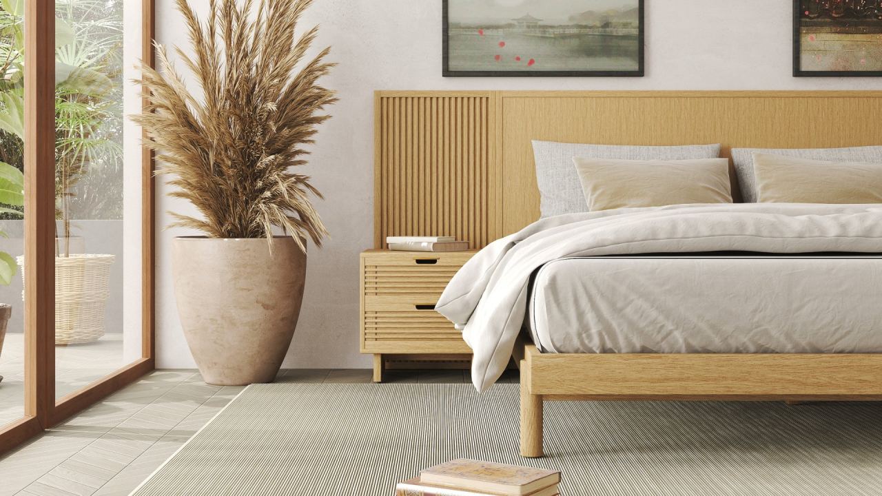 Cory Bed Base, in a room