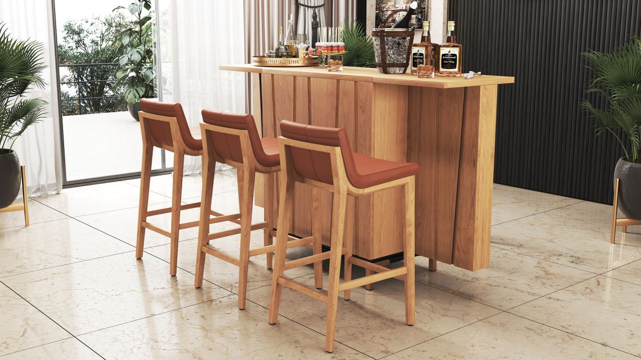 Carin Bar Chair Leather