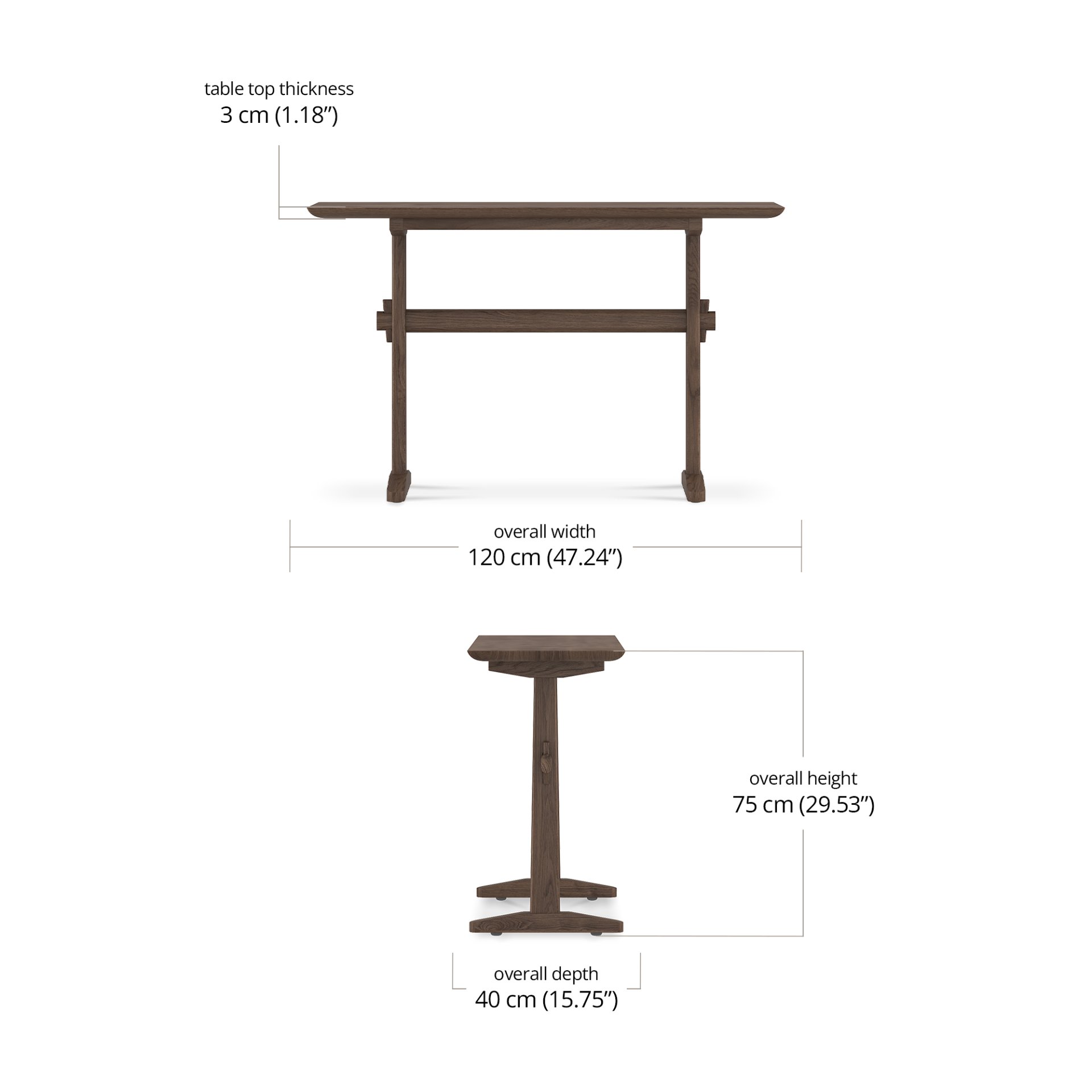 Carina Console Table dimensions