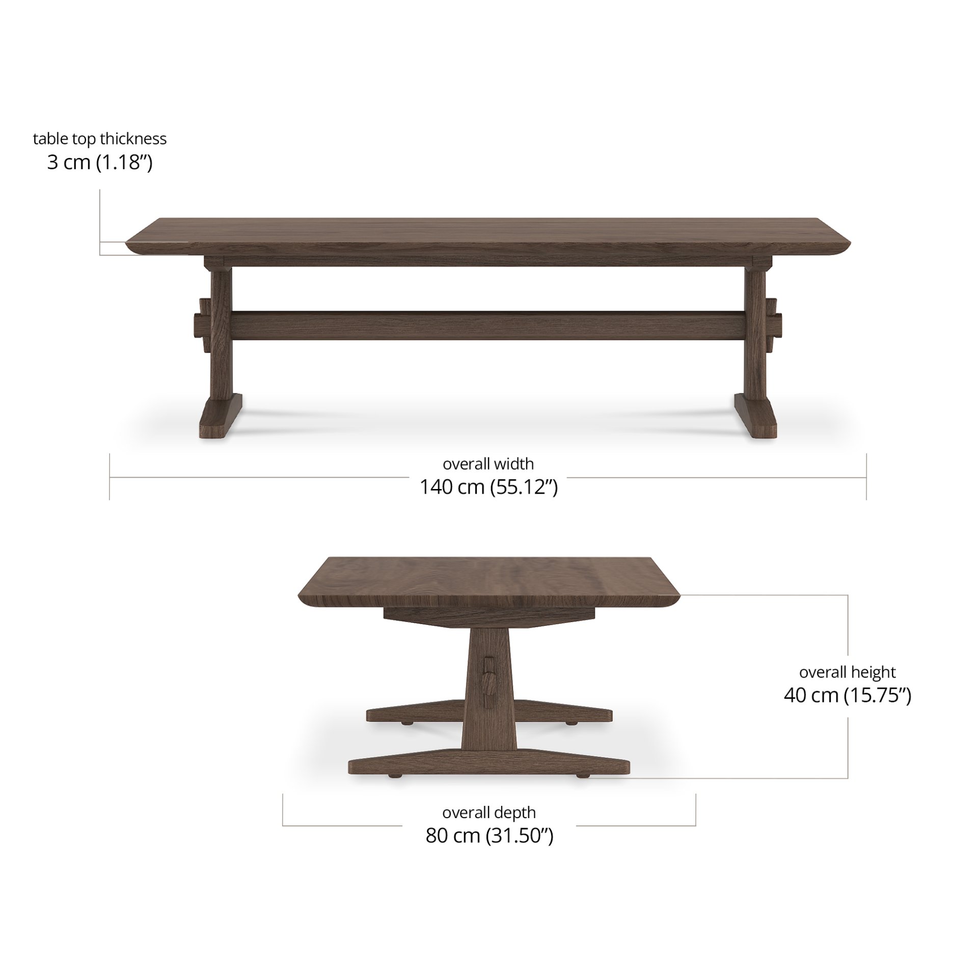 Carina Coffee Table dimensions