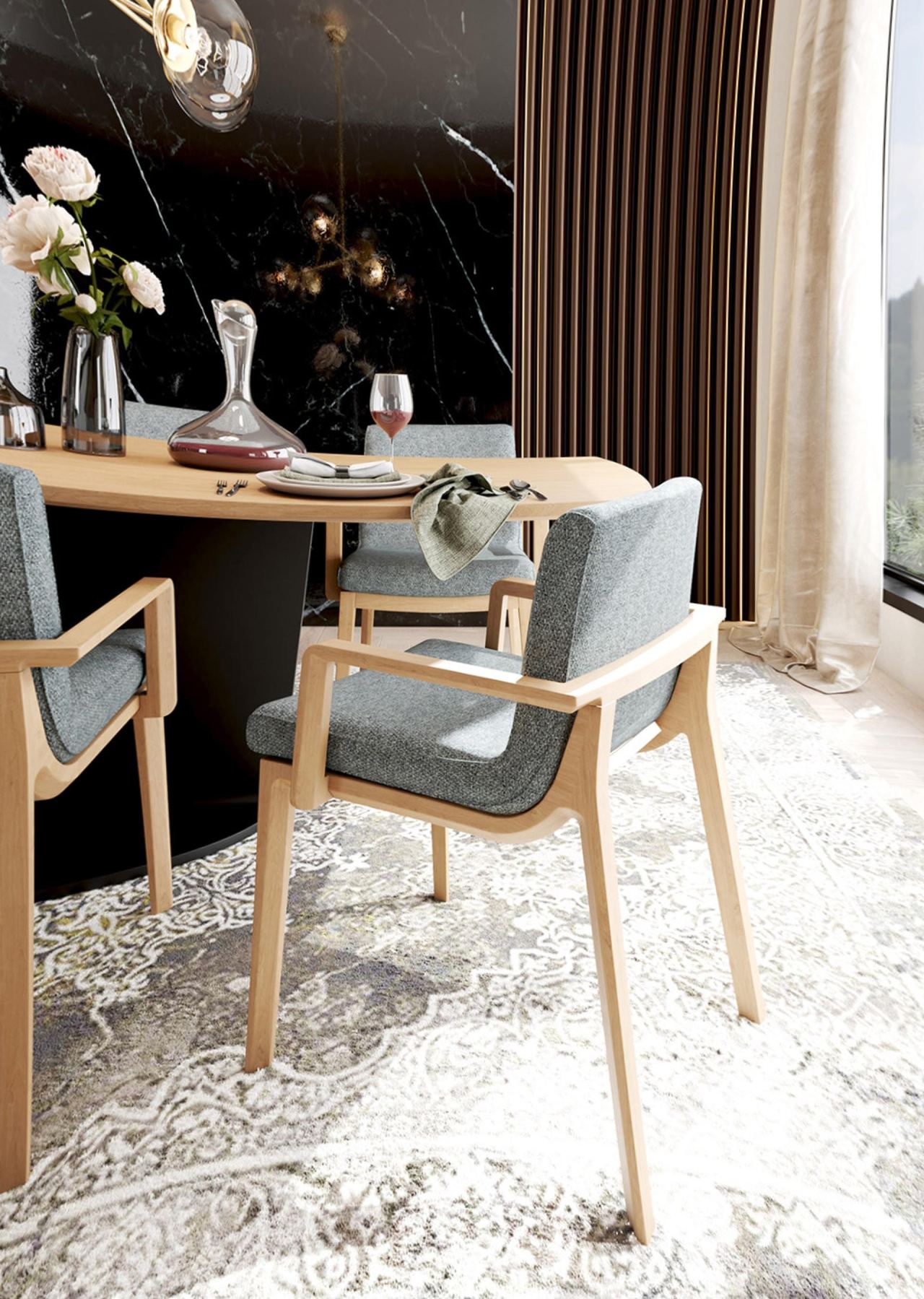 Carin Dining Chair, in a room