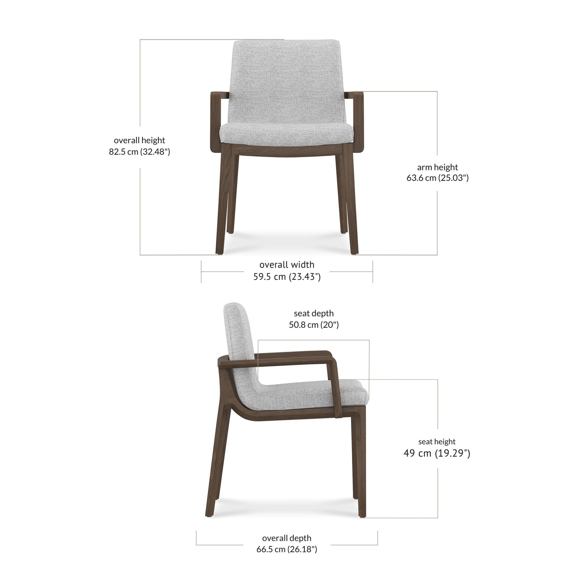 Carin Dining Chair dimensions