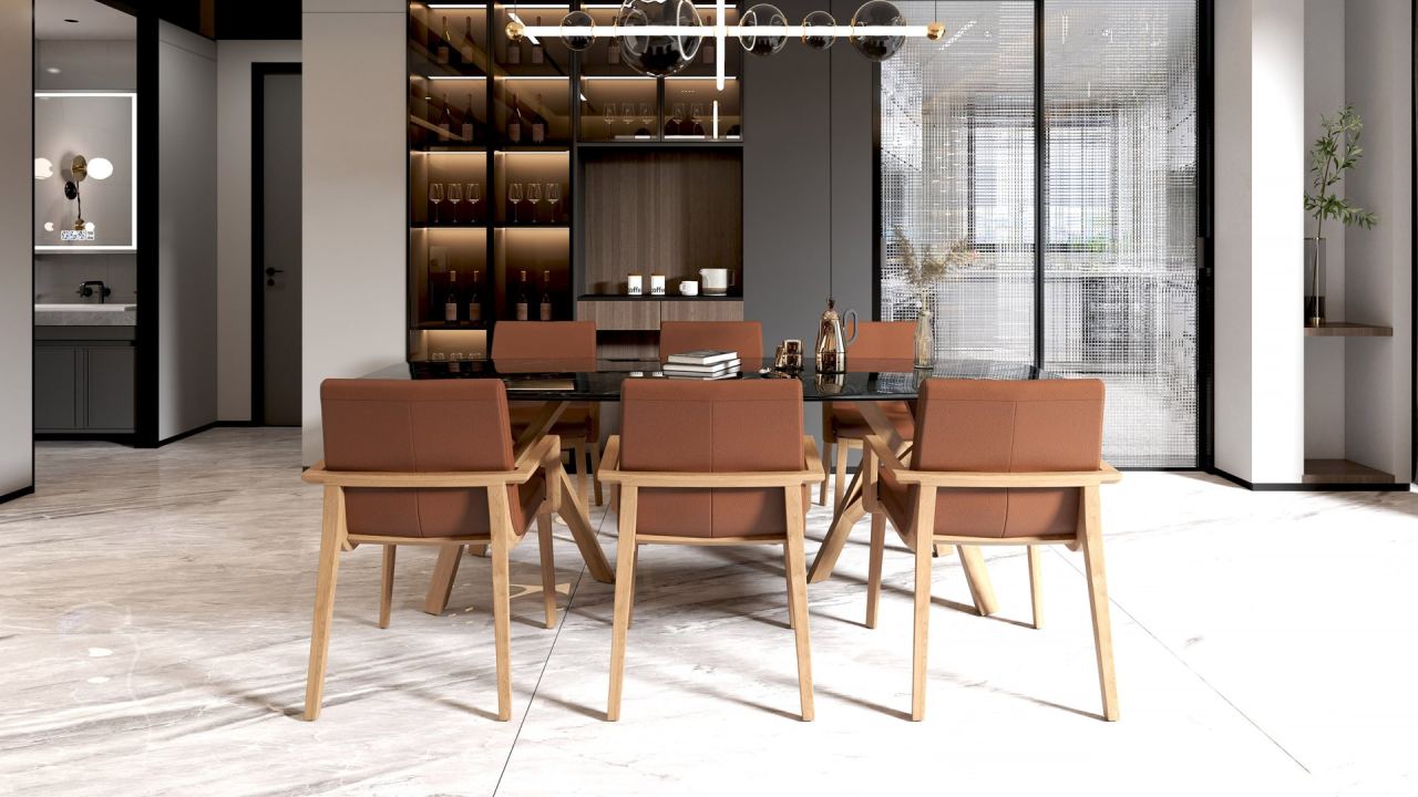 Carin Dining Chair - Leather