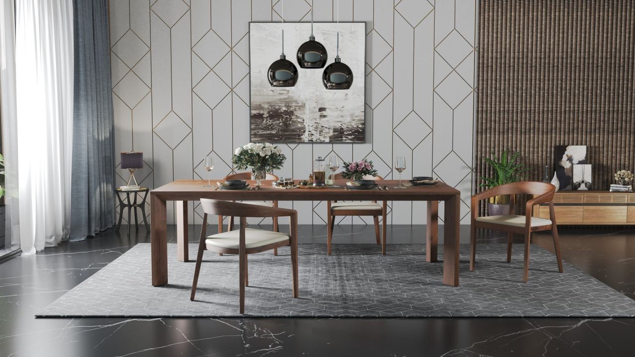 Dado Dining Table in a furnished room