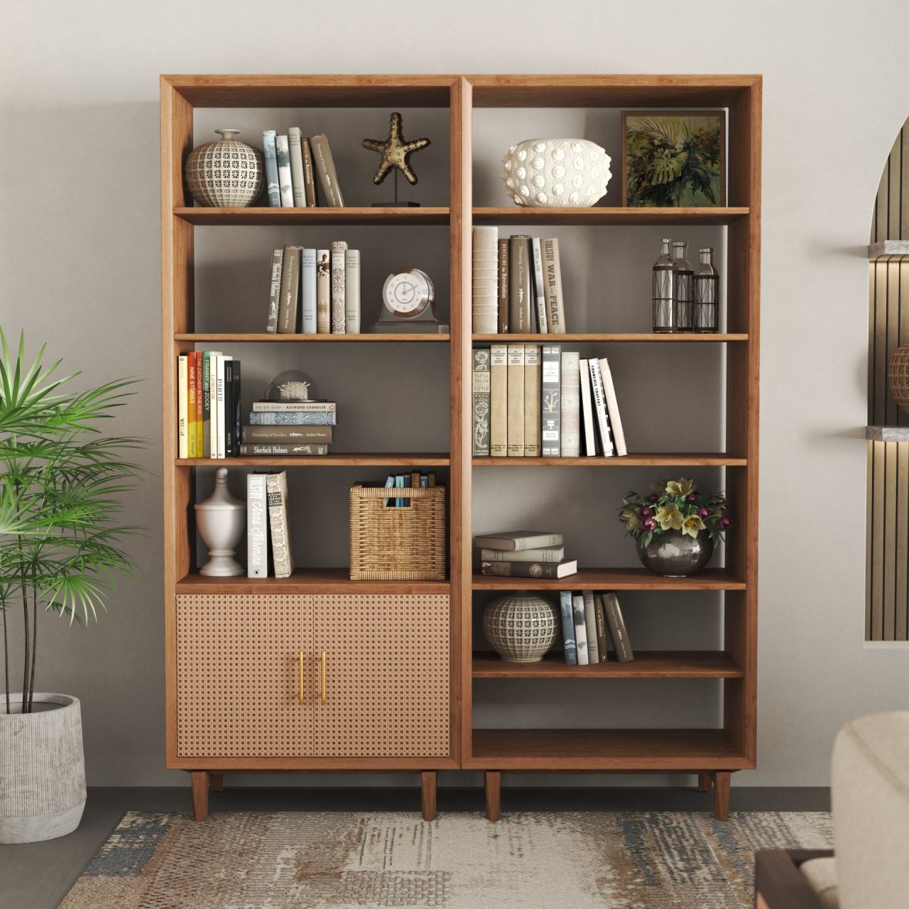 Dane Bookshelf With Cabinet