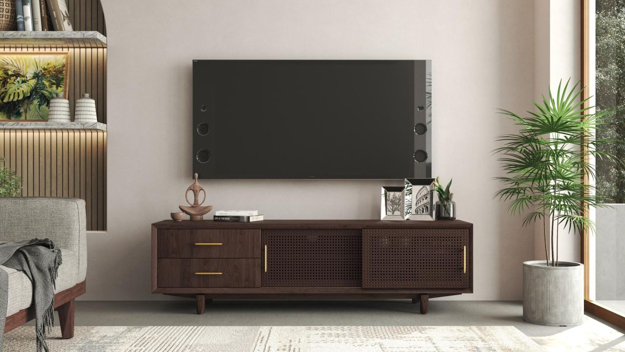 Dane Media Console Right Drawer, in a room