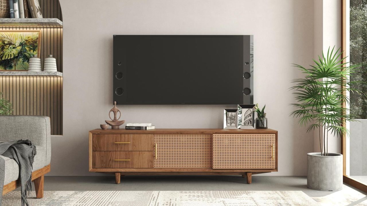 Dane Media Console Right Drawer, in a room
