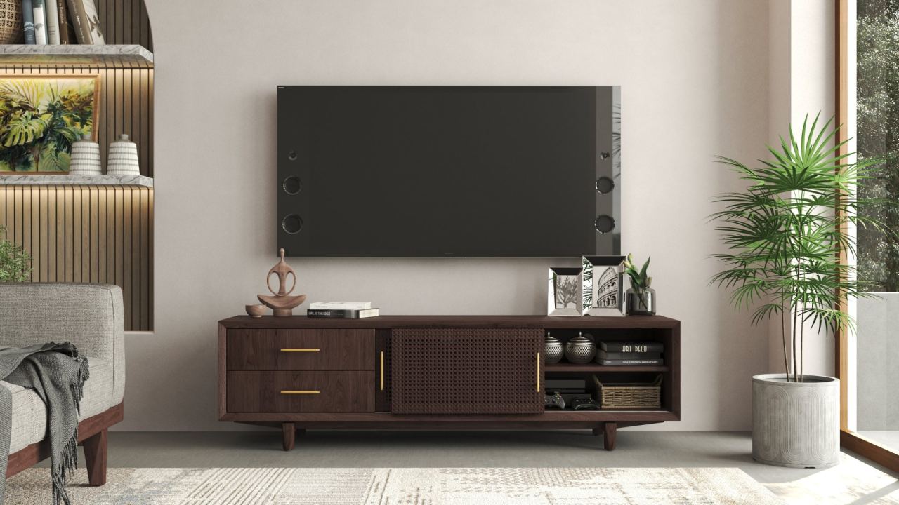 Dane Media Console Drawer, in a room