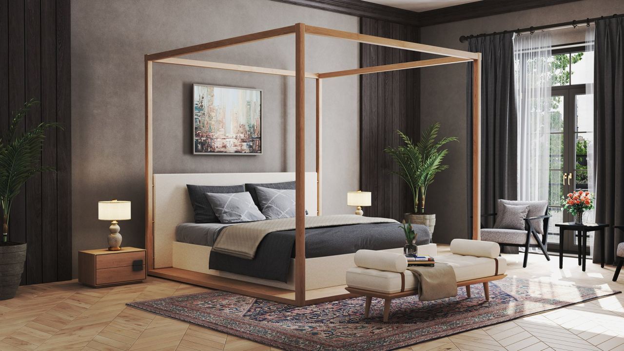 Eden Bed in a furnished room