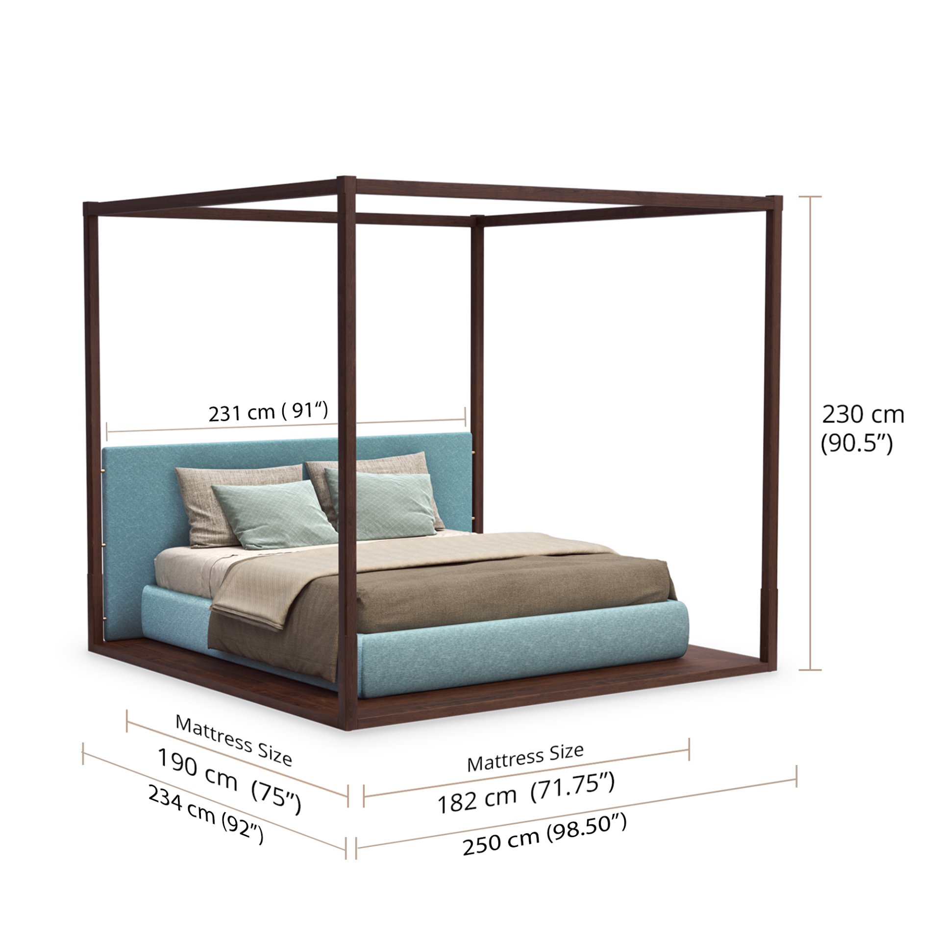 Eden Bed dimensions