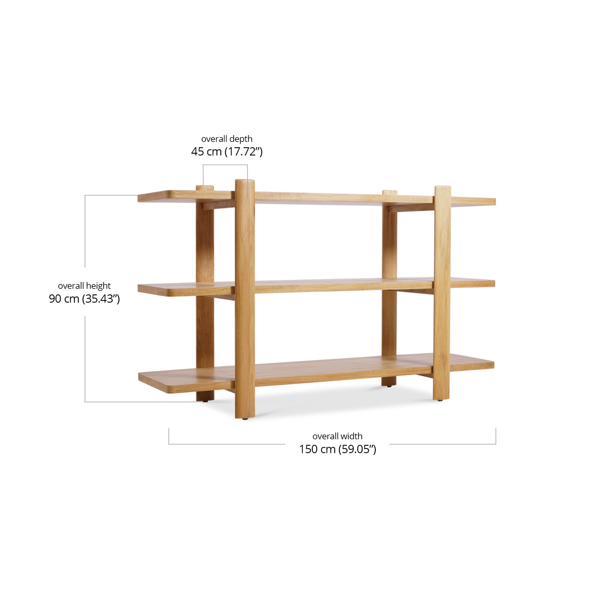 Elka Small Bookshelf dimensions