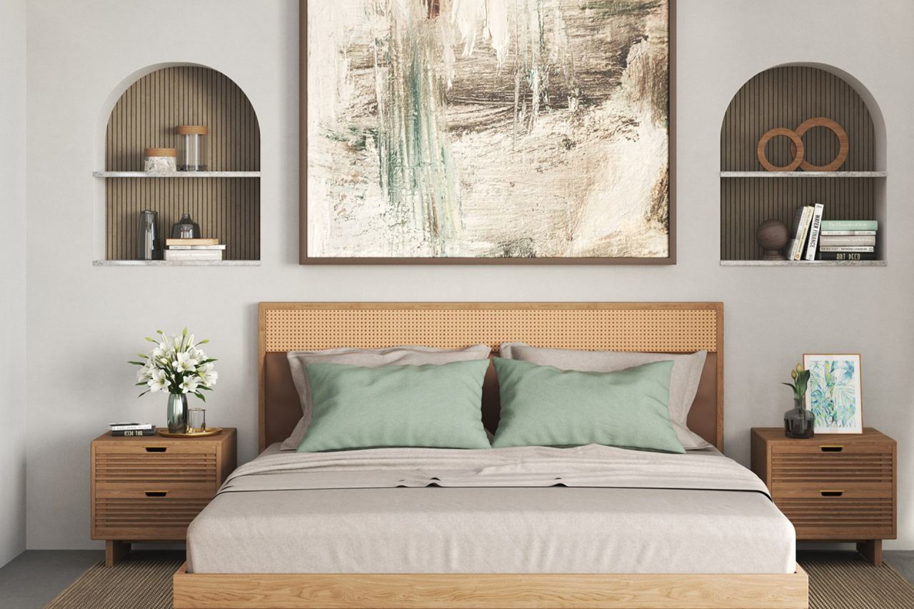 Elsa Small Headboard, in a room