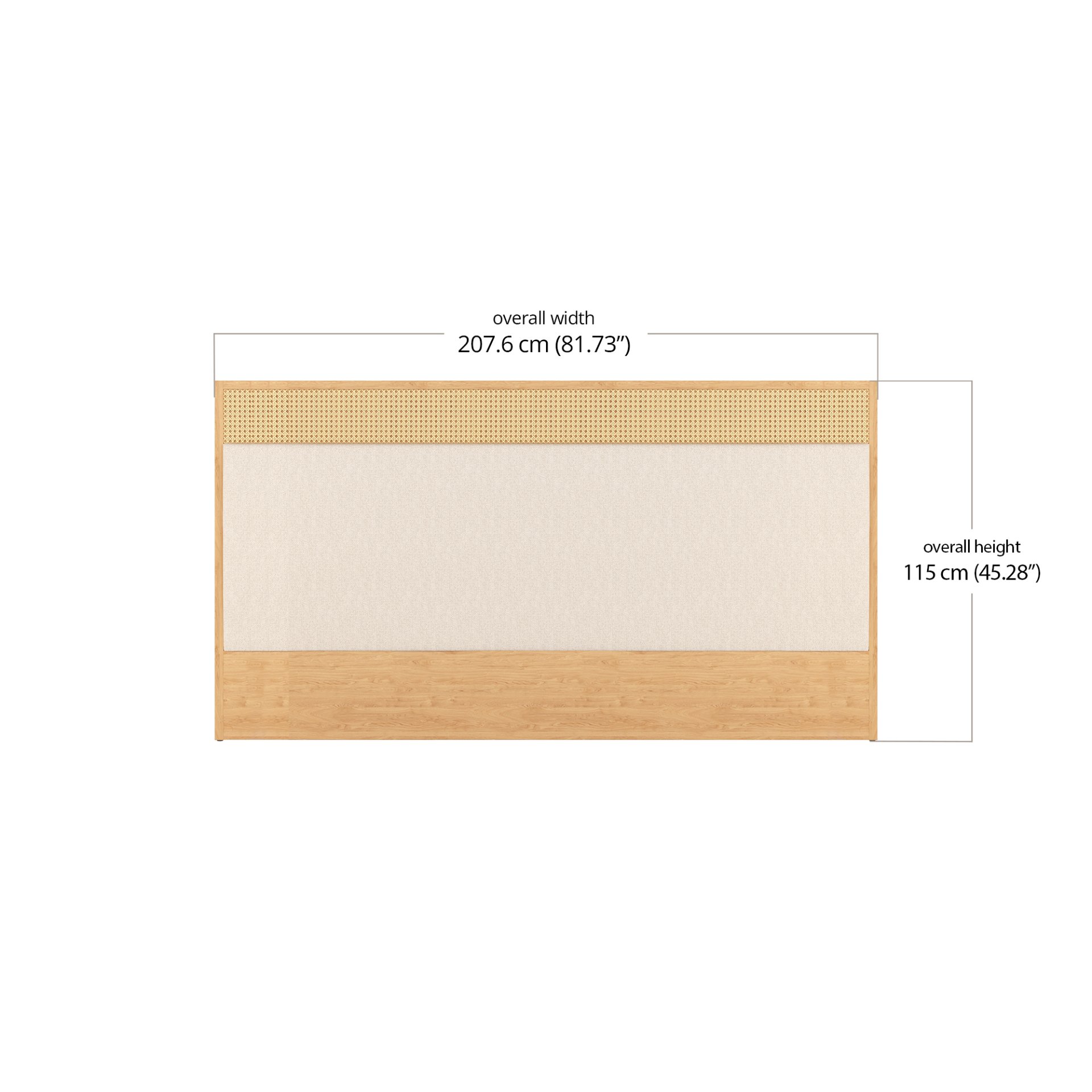 Elsa Super King Small Headboard dimensions