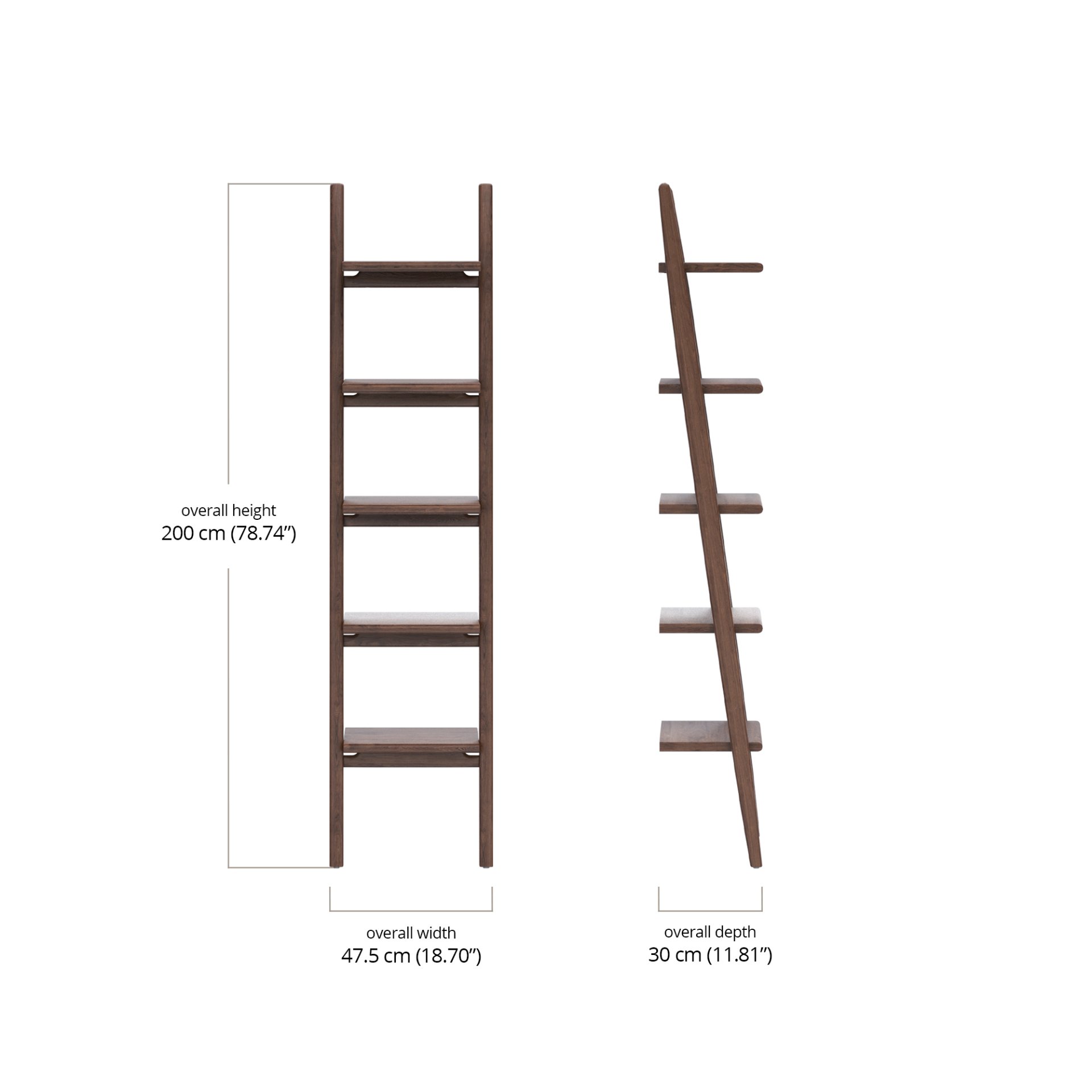 Endra Small Ladder Shelf dimensions