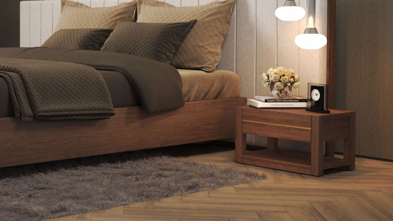 Enzo Nightstand in a furnished room