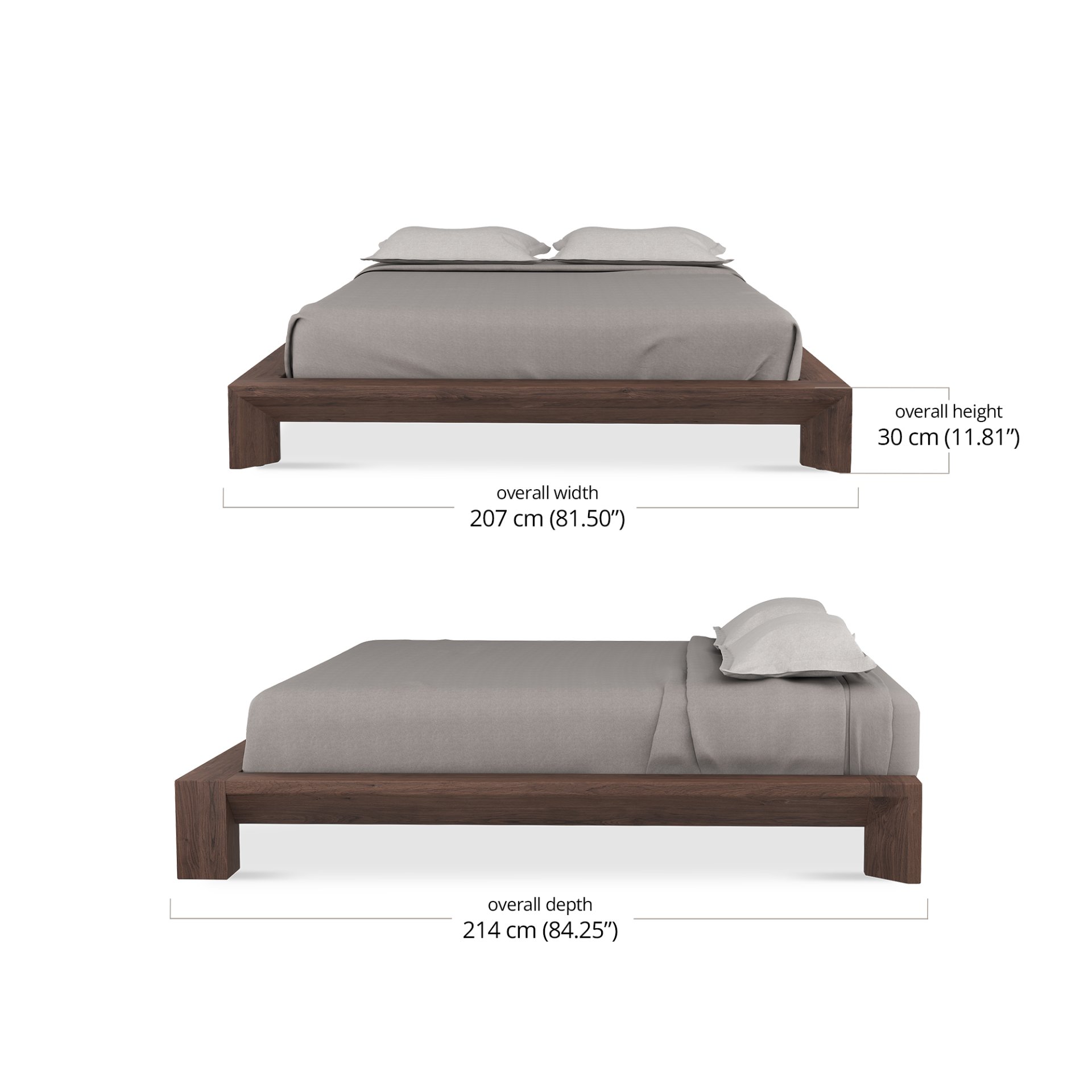 Erden Wood -Bed Frame dimensions