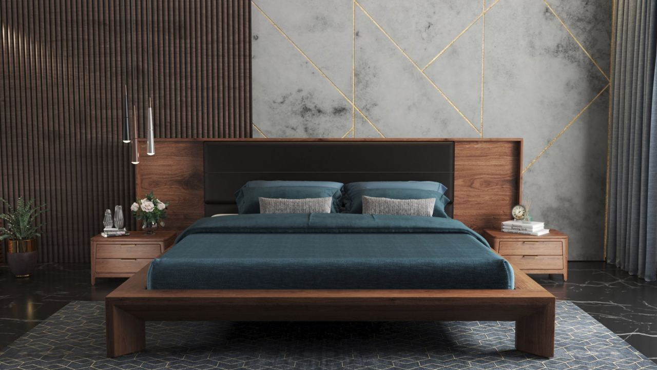 Erden Wood -Bed Frame - Queen