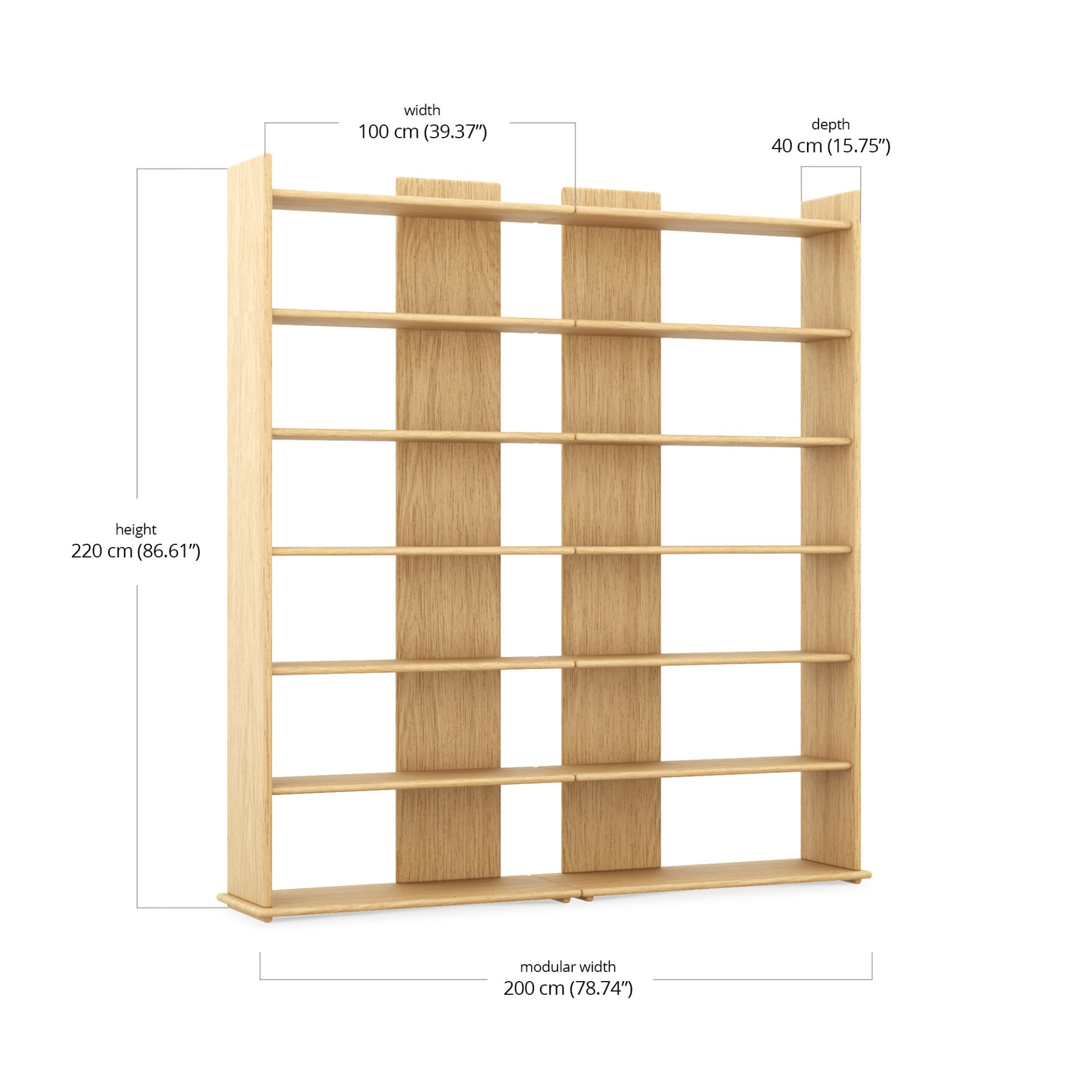 Ezra Bookshelf dimensions