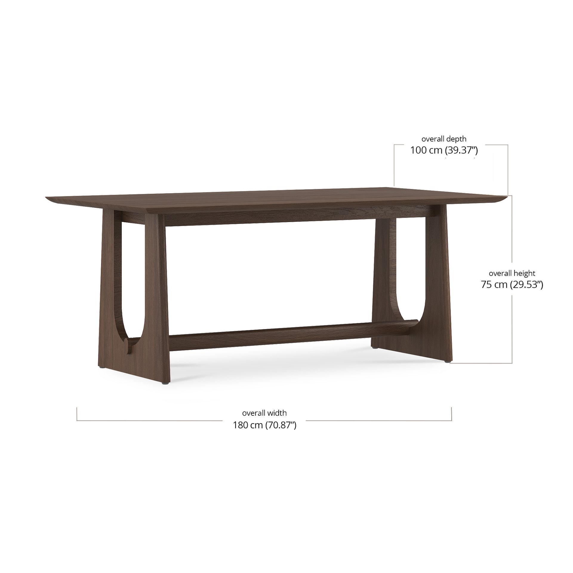 Fermo Rectangular Dining Table dimensions