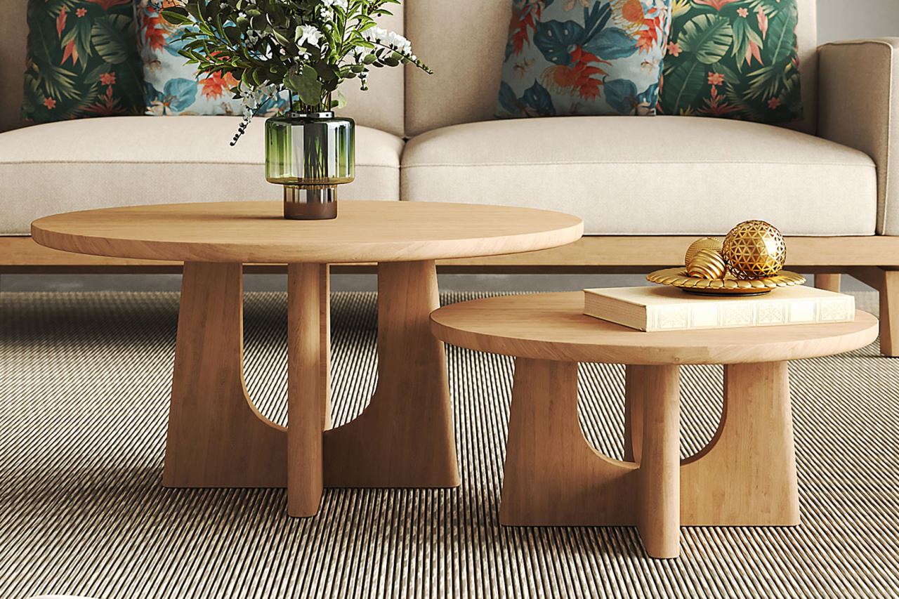 Fermo Large Round Coffee Table, in a room
