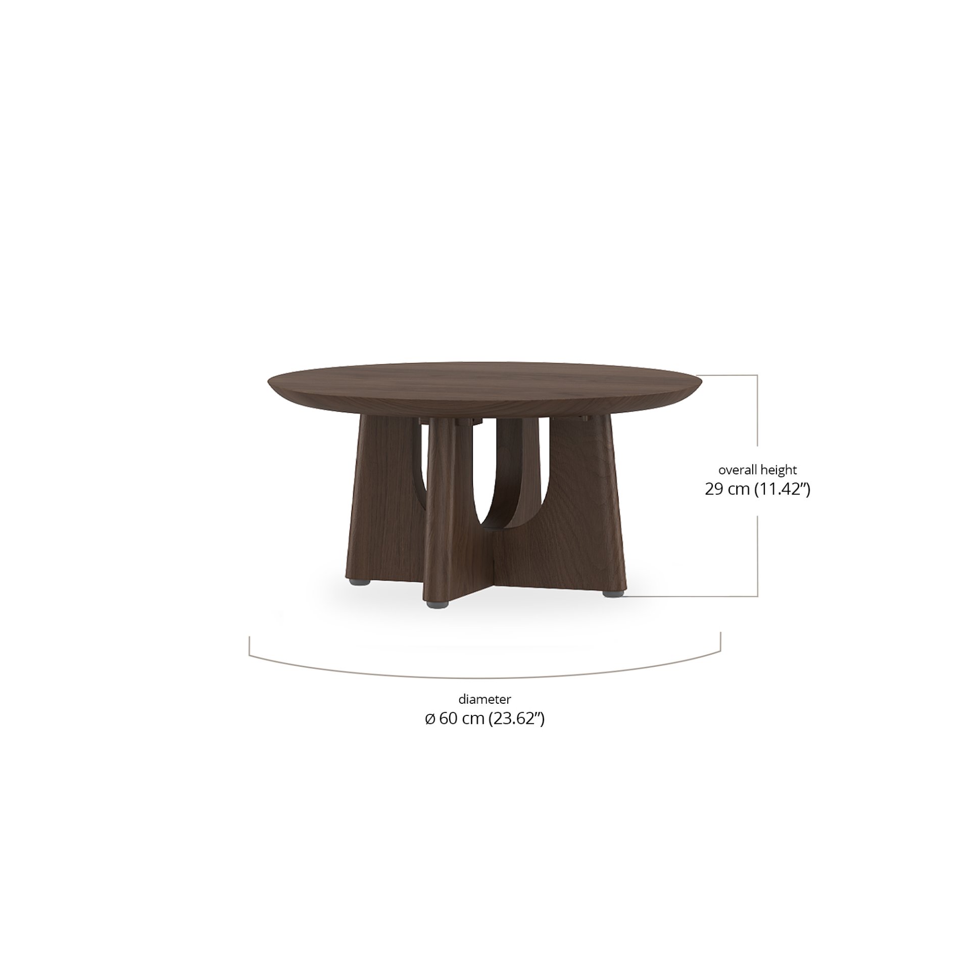 Fermo Small Round Coffee Table dimensions