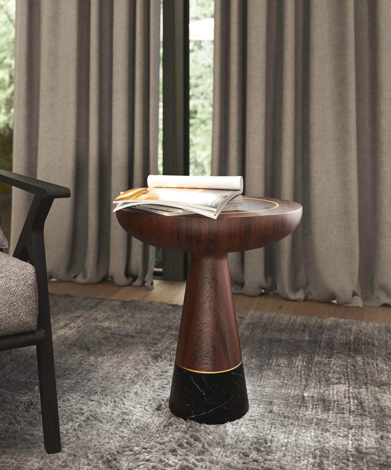 Fungi Accent Table, in a room