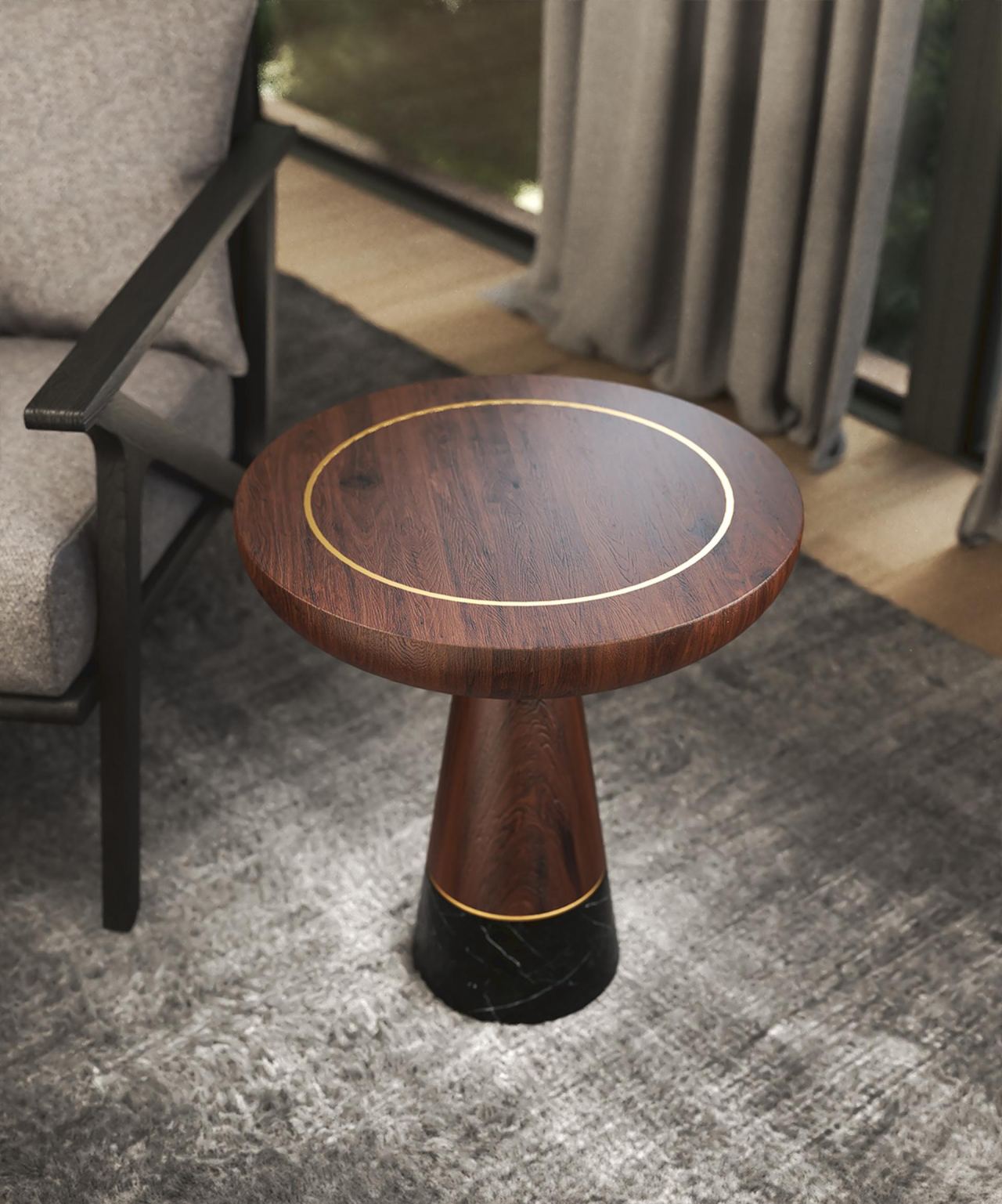 Fungi Accent Table, in a room